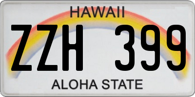 HI license plate ZZH399