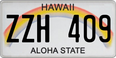HI license plate ZZH409