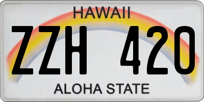HI license plate ZZH420