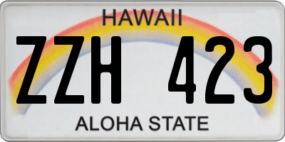 HI license plate ZZH423