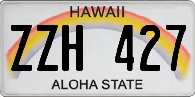 HI license plate ZZH427