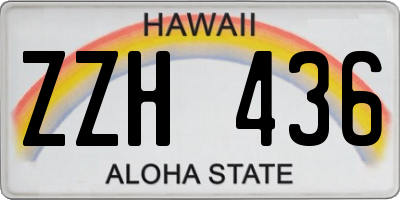 HI license plate ZZH436