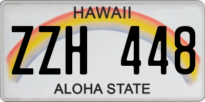 HI license plate ZZH448