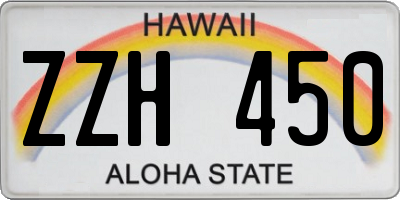 HI license plate ZZH450