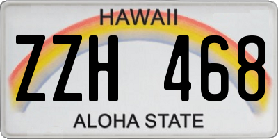 HI license plate ZZH468