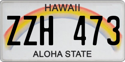 HI license plate ZZH473