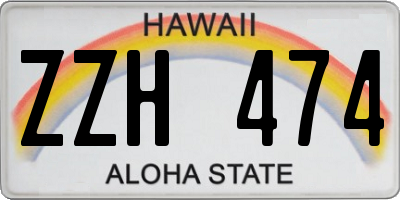 HI license plate ZZH474
