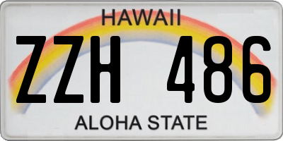 HI license plate ZZH486