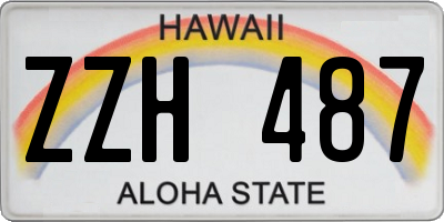 HI license plate ZZH487