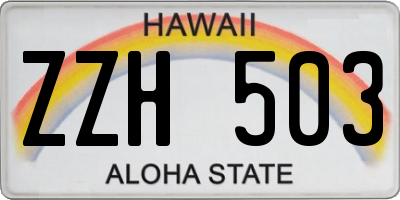 HI license plate ZZH503