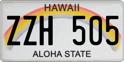 HI license plate ZZH505