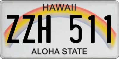 HI license plate ZZH511