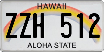 HI license plate ZZH512