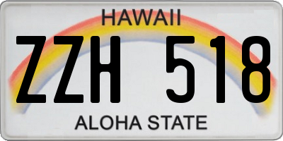 HI license plate ZZH518