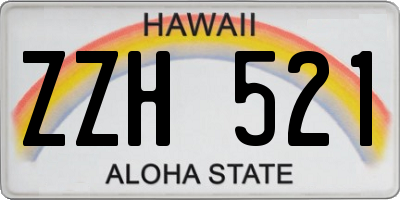 HI license plate ZZH521