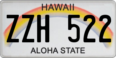 HI license plate ZZH522