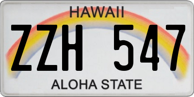 HI license plate ZZH547