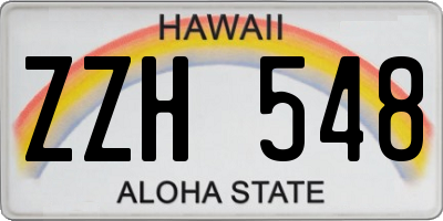 HI license plate ZZH548