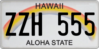 HI license plate ZZH555