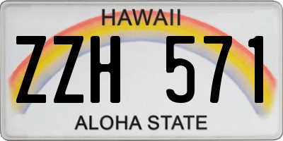 HI license plate ZZH571