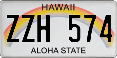 HI license plate ZZH574