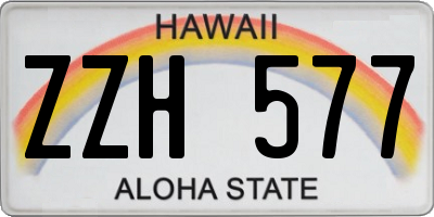 HI license plate ZZH577