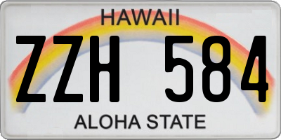 HI license plate ZZH584