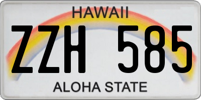 HI license plate ZZH585