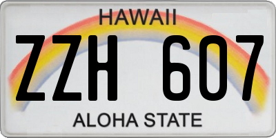 HI license plate ZZH607