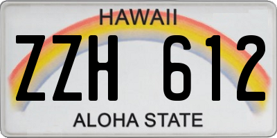 HI license plate ZZH612