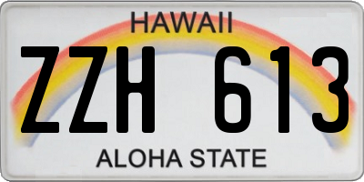 HI license plate ZZH613