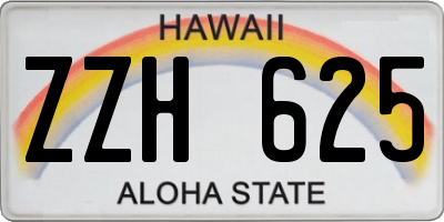 HI license plate ZZH625