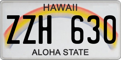 HI license plate ZZH630