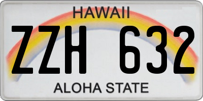 HI license plate ZZH632