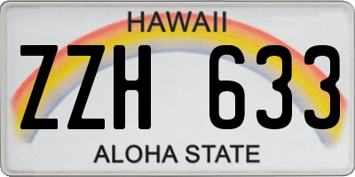 HI license plate ZZH633