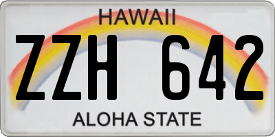 HI license plate ZZH642