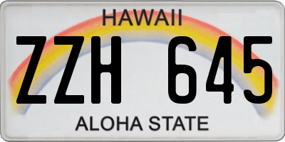 HI license plate ZZH645