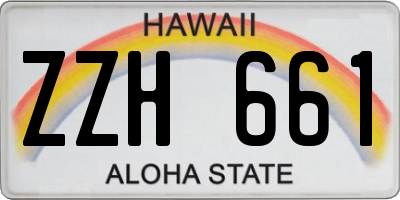 HI license plate ZZH661