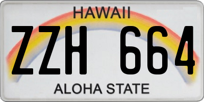 HI license plate ZZH664