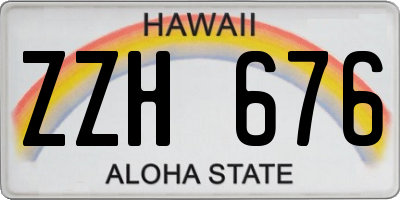 HI license plate ZZH676