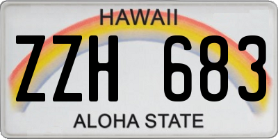 HI license plate ZZH683