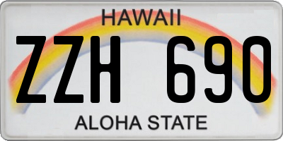 HI license plate ZZH690