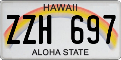 HI license plate ZZH697
