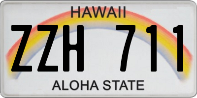 HI license plate ZZH711