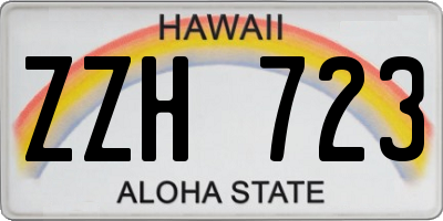 HI license plate ZZH723