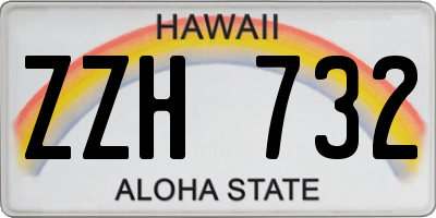 HI license plate ZZH732