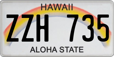 HI license plate ZZH735