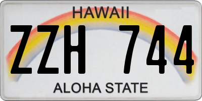 HI license plate ZZH744