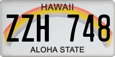 HI license plate ZZH748