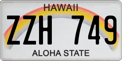 HI license plate ZZH749